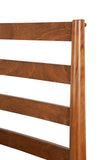 Alpine Furniture Flynn Retro Full Bed w/Slat Back Headboard, Acorn 1066-28F Acorn Mahogany Solids & Okoume Veneer 58.5 x 81 x 52