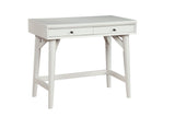 Alpine Furniture Flynn Mini Desk, White 966-W-65 White Mahogany Solids & Okoume Veneer 36 x 20 x 31