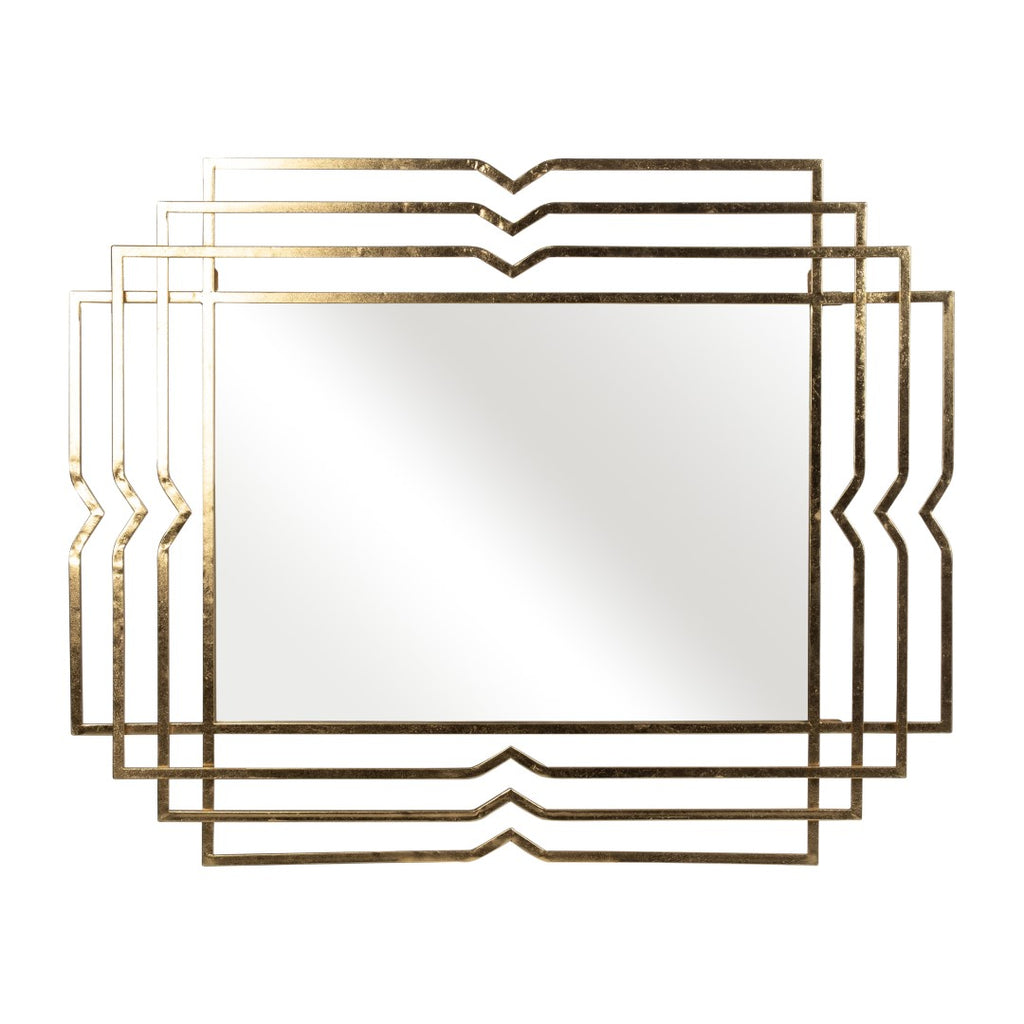 Sagebrook Home Glam Metal 39" Rectangular Mirror,gold 14926 Gold Iron