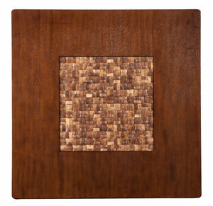 Alpine Furniture Granada Pub Table, Brown Merlot 1437-03 Brown Merlot Acacia Solids with Ash & Birch Veneer 48 x 48 x 36