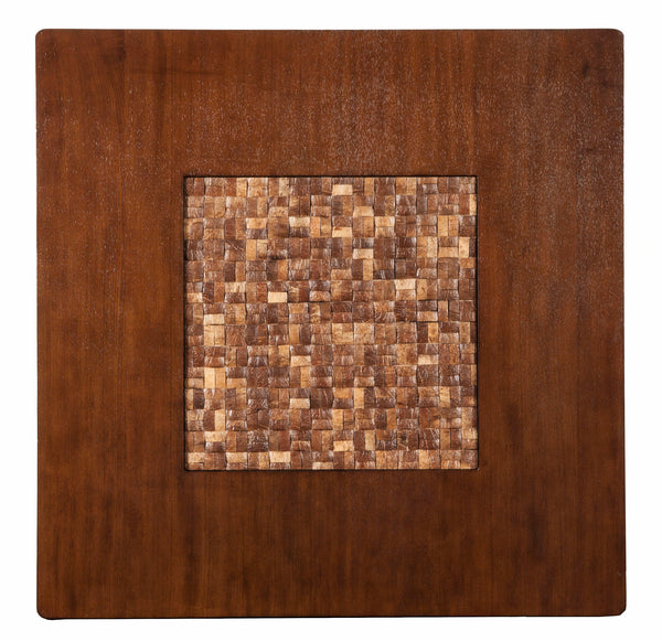 Alpine Furniture Granada Pub Table, Brown Merlot 1437-03 Brown Merlot Acacia Solids with Ash & Birch Veneer 48 x 48 x 36