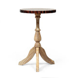 McKay Handcrafted Boho Mango Wood End Table, Natural Noble House