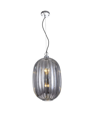 Bethel Chrome Single Pendant Lighting in Metal & Glass