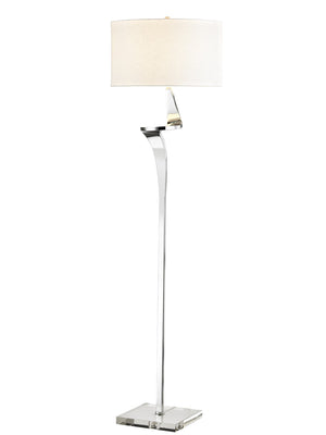 Bethel Chrome Floor Lamp in Metal