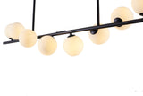 Bethel Black Chandelier in Metal & Glass