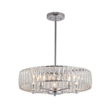 Bethel Chrome Chandelier in Metal & Crystal