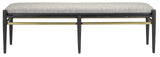 Visby Smoke Black Bench