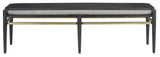 Visby Smoke Black Bench