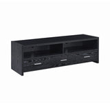 Contemporary 3-drawer TV Console Black Oak