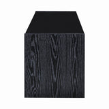 Contemporary 3-drawer TV Console Black Oak