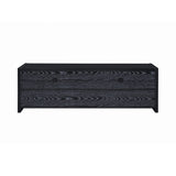 Contemporary 3-drawer TV Console Black Oak