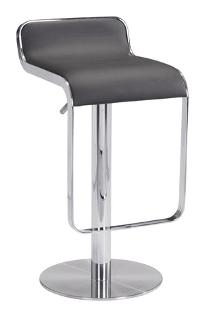 Zuo Modern Equino 100% Polyurethane, Plywood, Steel Modern Commercial Grade Barstool Espresso, Chrome 100% Polyurethane, Plywood, Steel