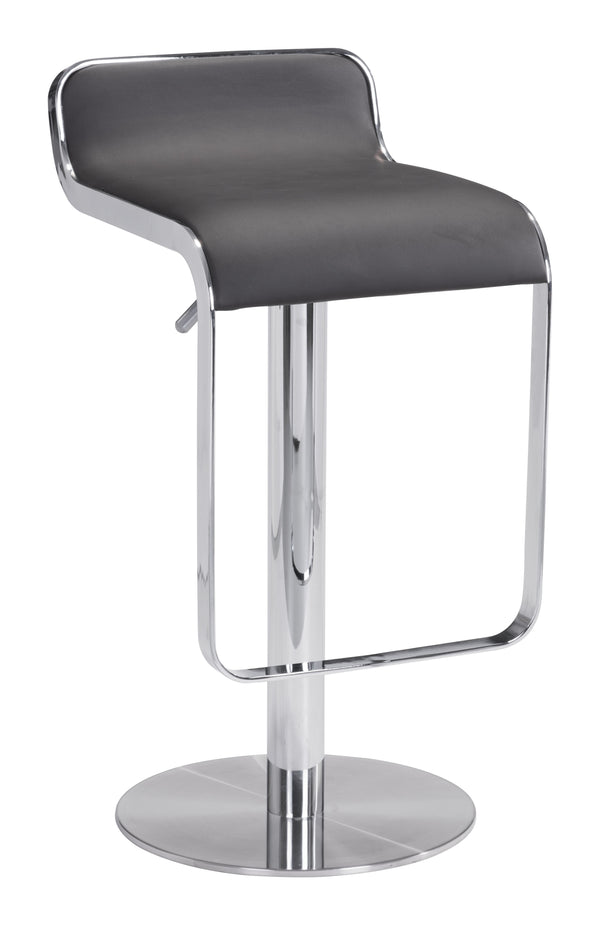 Zuo Modern Equino 100% Polyurethane, Plywood, Steel Modern Commercial Grade Barstool Espresso, Chrome 100% Polyurethane, Plywood, Steel
