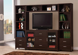 Contemporary 2-Drawer Media Tower in Cappuccino - Stylish Storage with Adjustable Shelves & Drawers