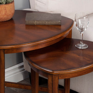 Butler Specialty Finnegan Antique Cherry  Triangle Nesting Tables 7010011