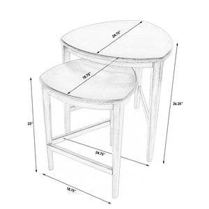 Butler Specialty Finnegan Antique Cherry  Triangle Nesting Tables 7010011