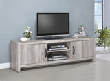 Casual 2-door TV Console Grey Driftwood