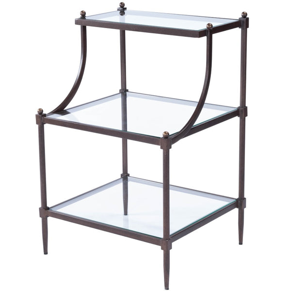 Butler Specialty Peninsula Metal & Glass Side Table 7015030
