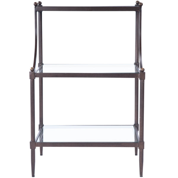 Butler Specialty Peninsula Metal & Glass Side Table 7015030