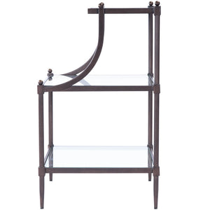 Butler Specialty Peninsula Metal & Glass Side Table 7015030