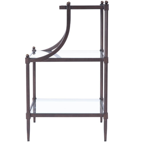 Butler Specialty Peninsula Metal & Glass Side Table 7015030