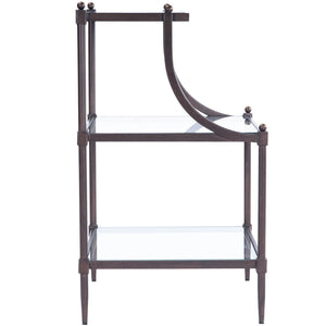 Butler Specialty Peninsula Metal & Glass Side Table 7015030