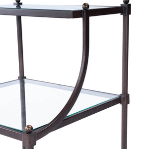 Butler Specialty Peninsula Metal & Glass Side Table 7015030