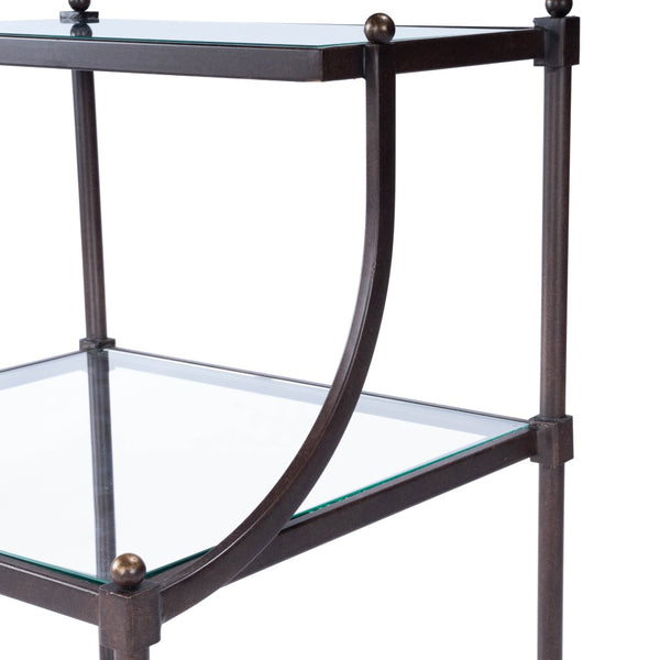 Butler Specialty Peninsula Metal & Glass Side Table 7015030