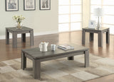 Contemporary 3-piece Occasional Table Set Weathered Grey