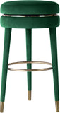 Coral Velvet / Engineered Wood / Metal / Foam Contemporary Green Velvet Counter Stool - 17" W x 17" D x 26" H