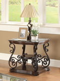 Sir Rawlinson Traditional End Table Deep Merlot and Clear