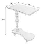 Butler Specialty Mabry Mobile Tray Table XRT Antique Beige Rubberwood solids, MDF, Veneer 7025424-BUTLER