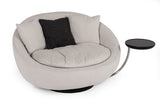 VIG Furniture Divani Casa Alba Modern Grey Fabric Chair w/ Tray VGWCL157-GRY