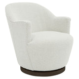 Contemporary Wood, Swivel Chair, Ivory Kd
