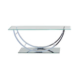 Contemporary U-shaped Coffee Table Chrome