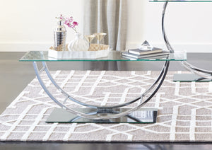 Contemporary U-shaped Coffee Table Chrome