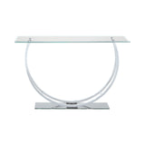 Contemporary U-shaped Sofa Table Chrome