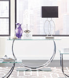 Contemporary U-shaped Sofa Table Chrome