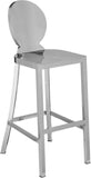 Maddox Stainless Steel Contemporary Chrome Stainless Steel Stool - 15" W x 21" D x 42" H