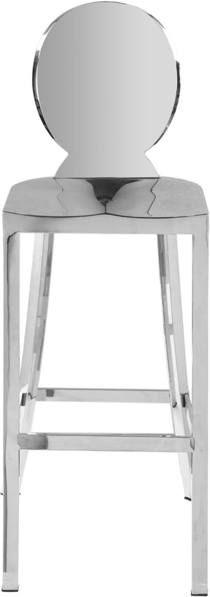 Maddox Stainless Steel Contemporary Chrome Stainless Steel Stool - 15" W x 21" D x 42" H