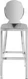 Maddox Stainless Steel Contemporary Chrome Stainless Steel Stool - 15" W x 21" D x 42" H