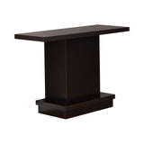 Modern Pedestal Sofa Table Cappuccino