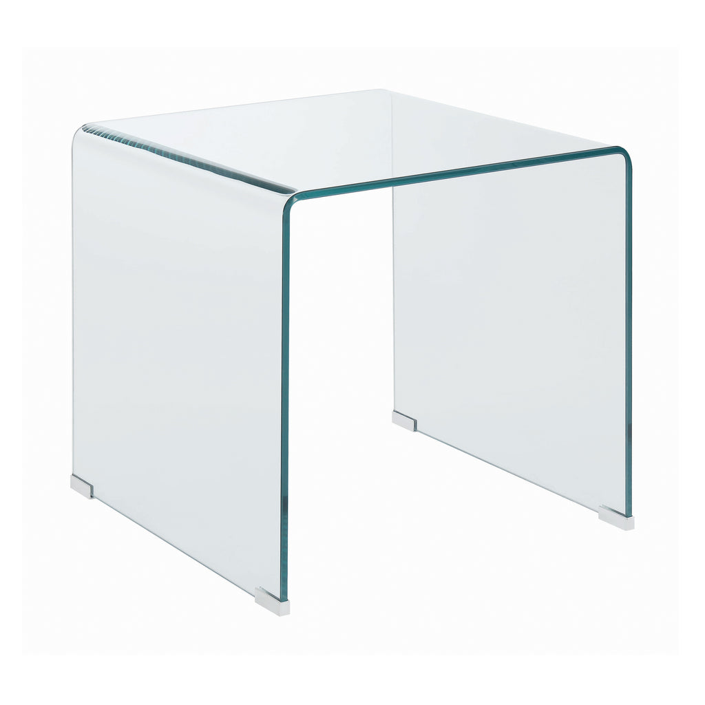 Contemporary Square End Table Clear