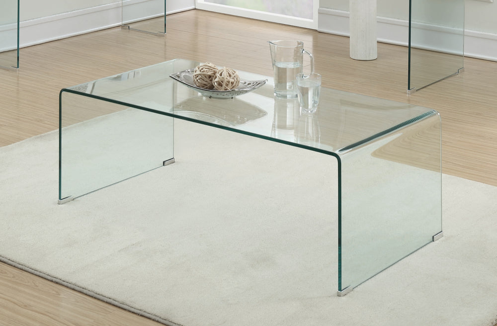 Contemporary Rectangular Coffee Table - Elegant Clear Acrylic Design for Minimalist Living Spaces