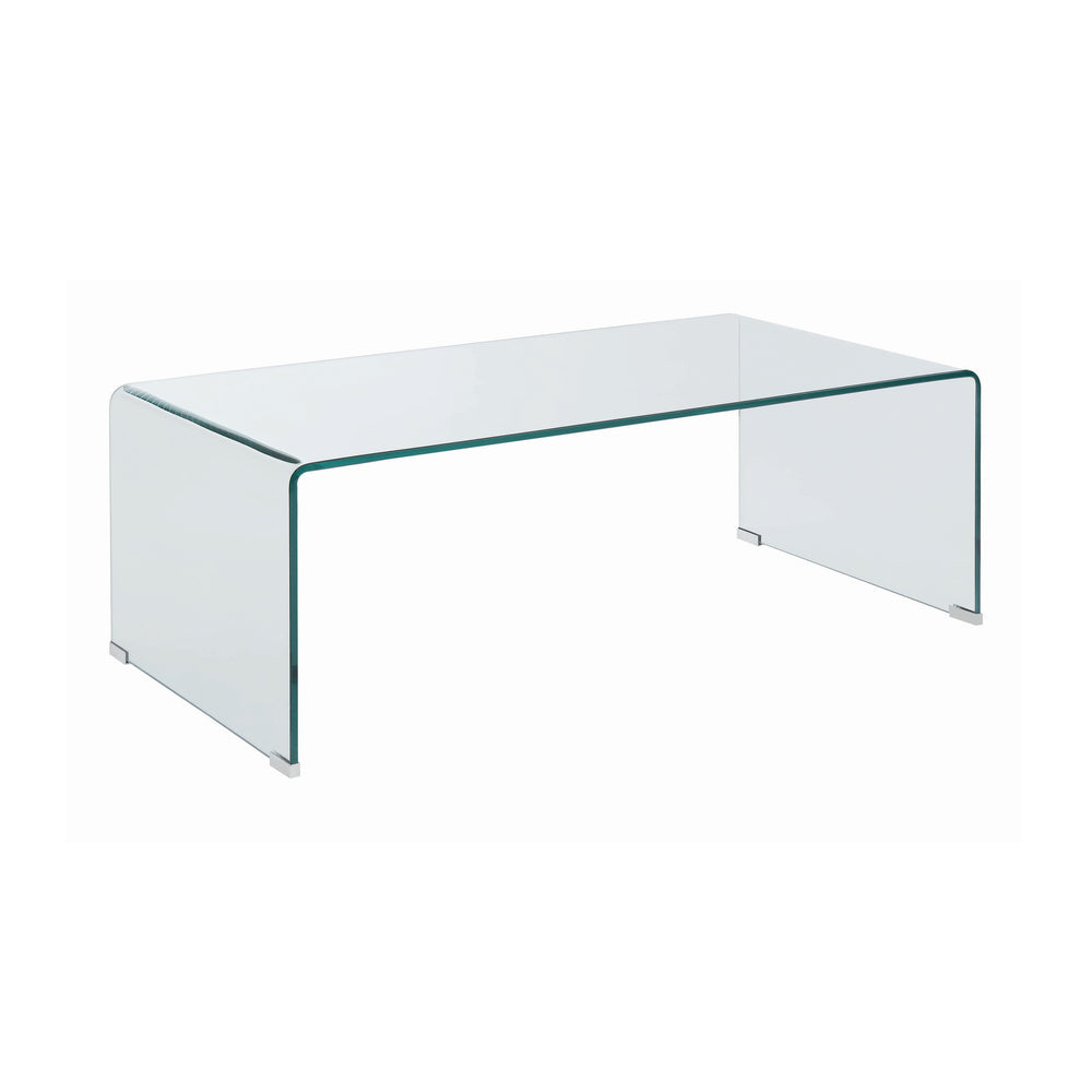 Contemporary Rectangular Coffee Table - Elegant Clear Acrylic Design for Minimalist Living Spaces