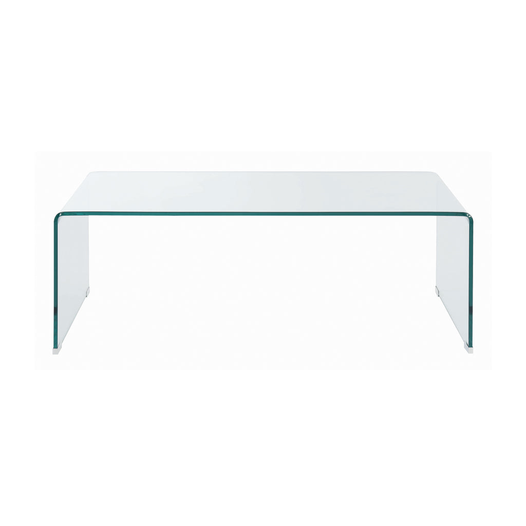 Contemporary Rectangular Coffee Table Clear