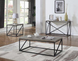 Casual Square End Table Sonoma Grey