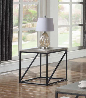 Casual Square End Table Sonoma Grey