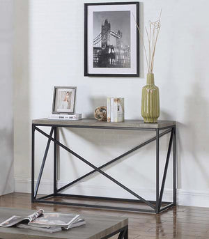 Casual Rectangular Sofa Table Sonoma Grey