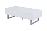 Contemporary 2-drawer Coffee Table High Glossy White